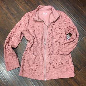 NWOT D&Co Antique-rose lace jacket